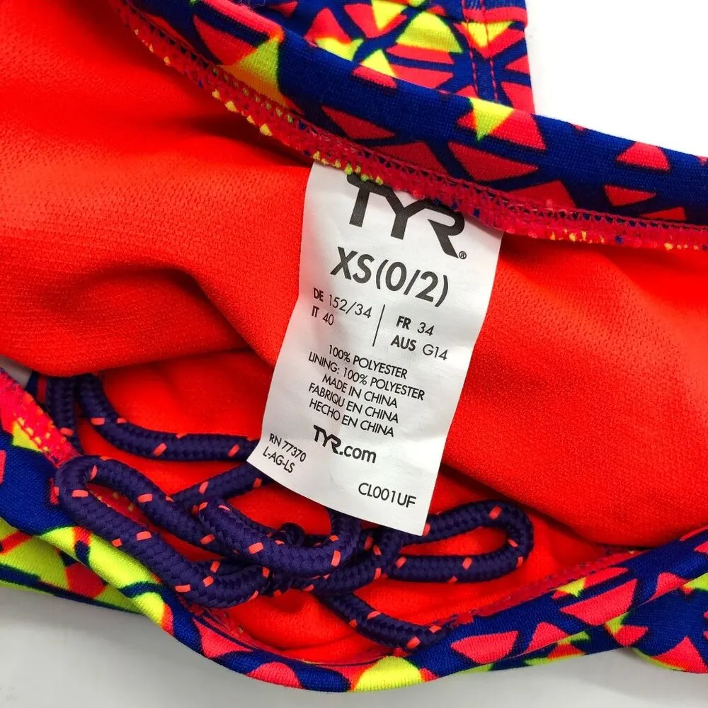TYR Modena Trinity Mini Bikini Bottom Minimal Coverage Drawstring Colorful XS - Image 6