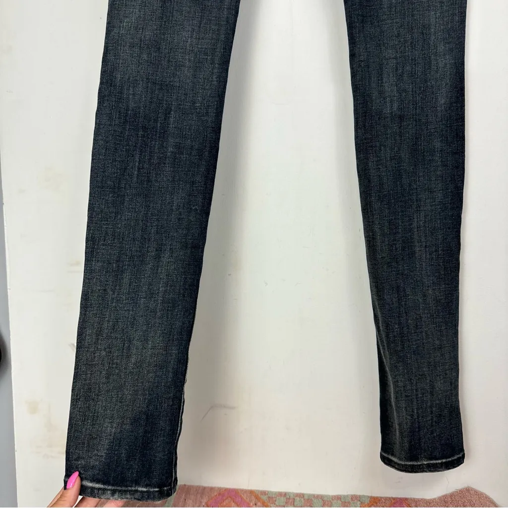 Helmut Lang Pull On Skinny Jeans Sz 26 Ankle Distress Wash - Image 14