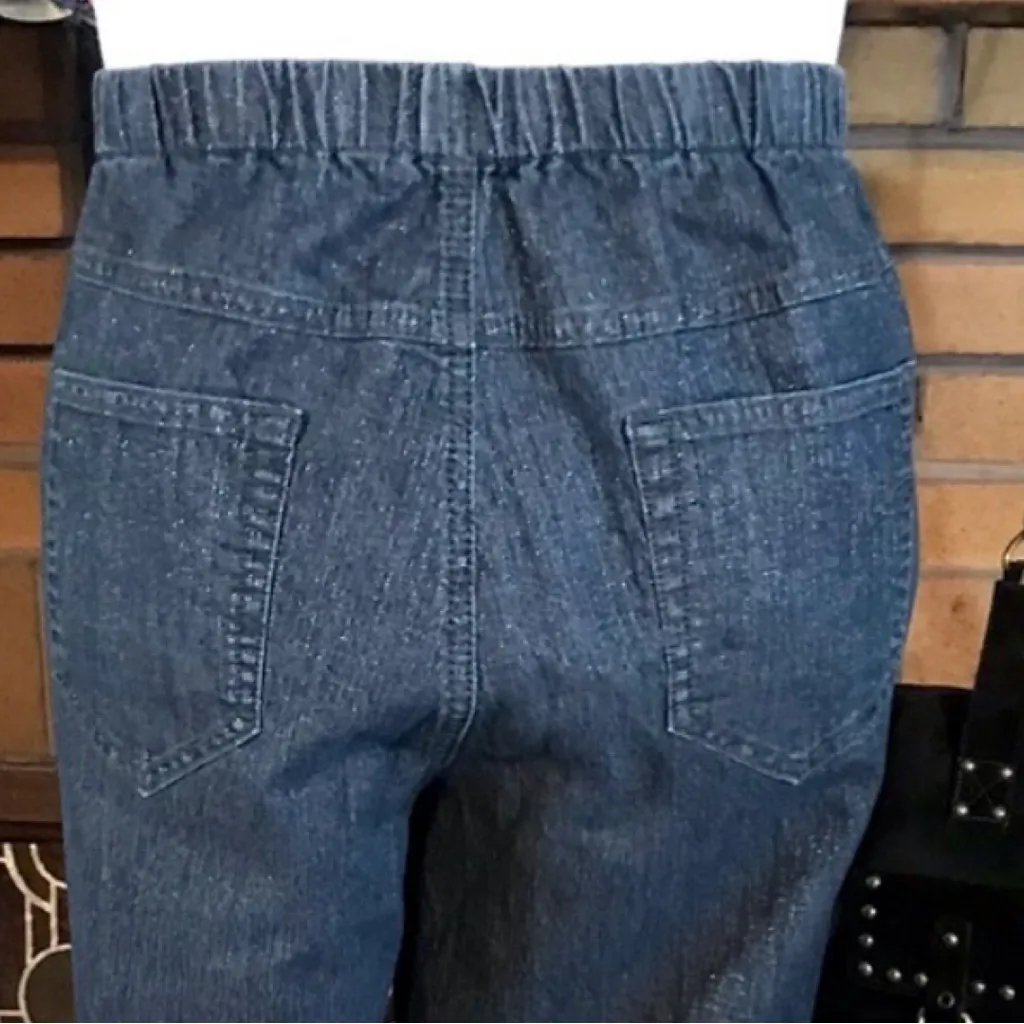 AMERICAN RAG DENIM-LOOK W/SOME SHIMMER PULL ON STRETCH PANTS (2X) - Image 3