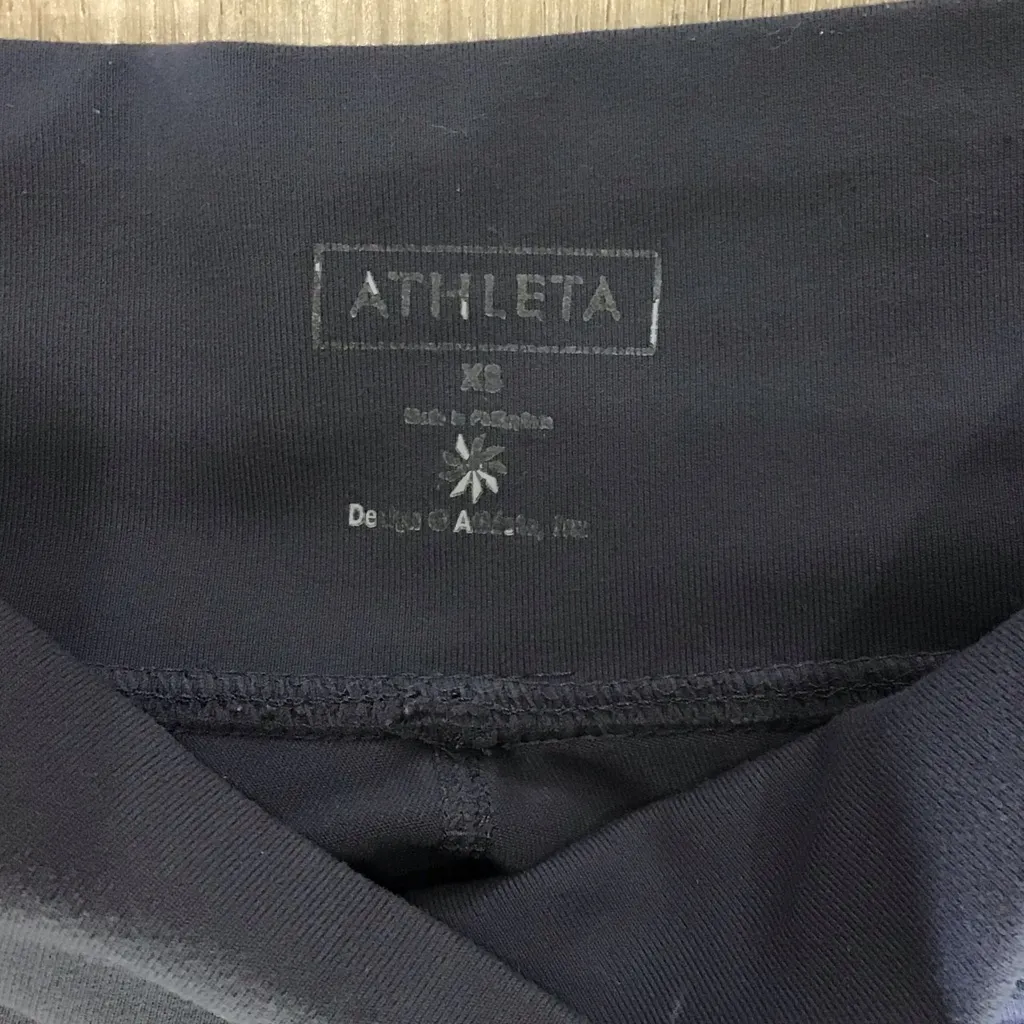 Athleta Yoga Pants Womens XS Wide Flare Leg Blue Back Flap Pockets Leggings - Image 5