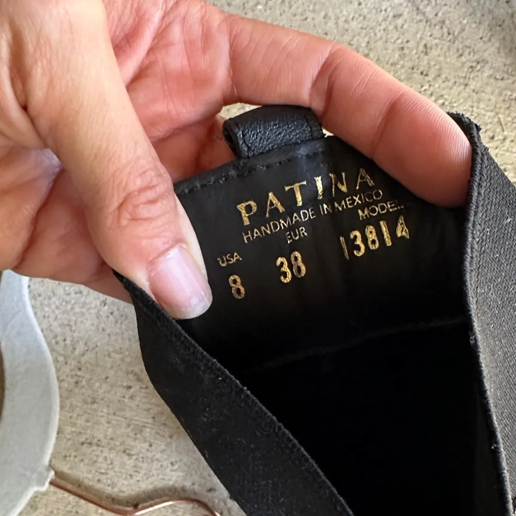 Patina Portland Leather Vero Chelsea Black Leather boots Women’s Sz 8 - Image 6