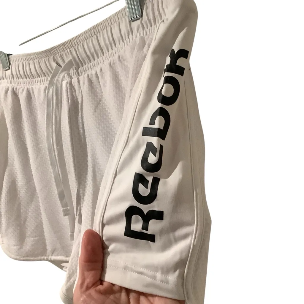 Reebok Women's White, Athletic Shorts Size L - Image 2