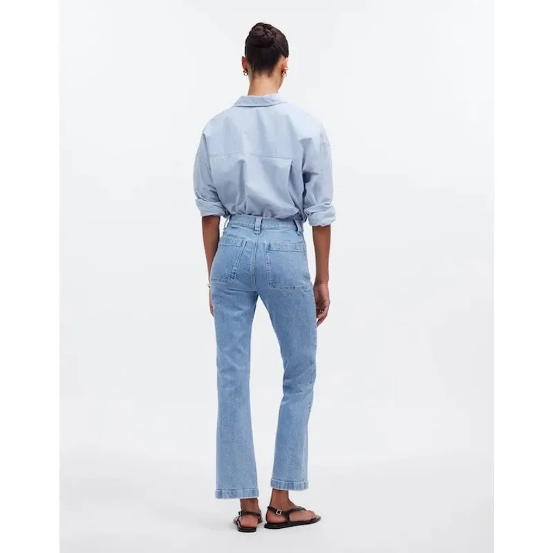 NWT Madewell Tall Kick Out Crop Jeans Penman Wash Size 33T - Image 3