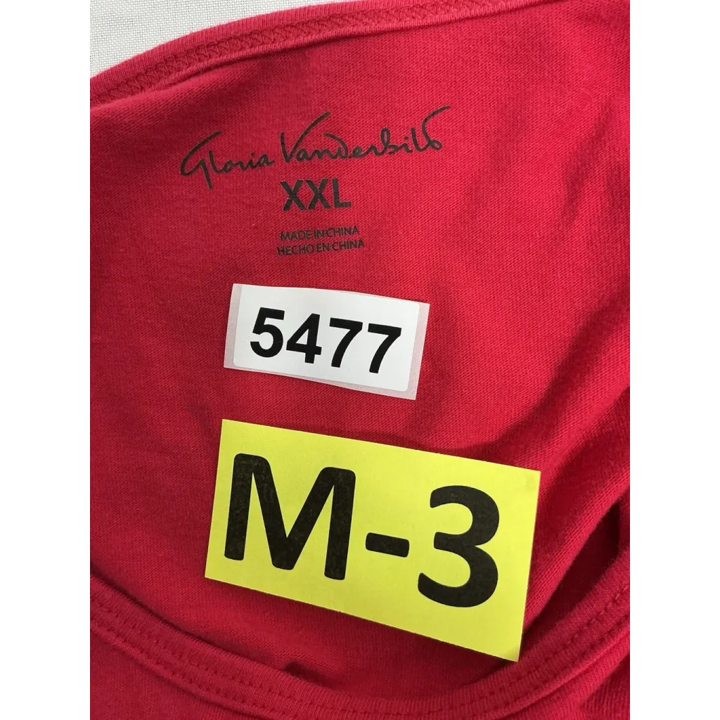 Womans Gloria Vanderbilt Long Sleeve Pullover Christmas T Shirt XXL Red - Image 4