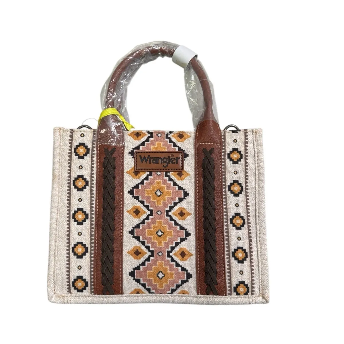 NWT! Wrangler Southwestern Small Canvas Tote/Crossbody in Coffee - Image 7