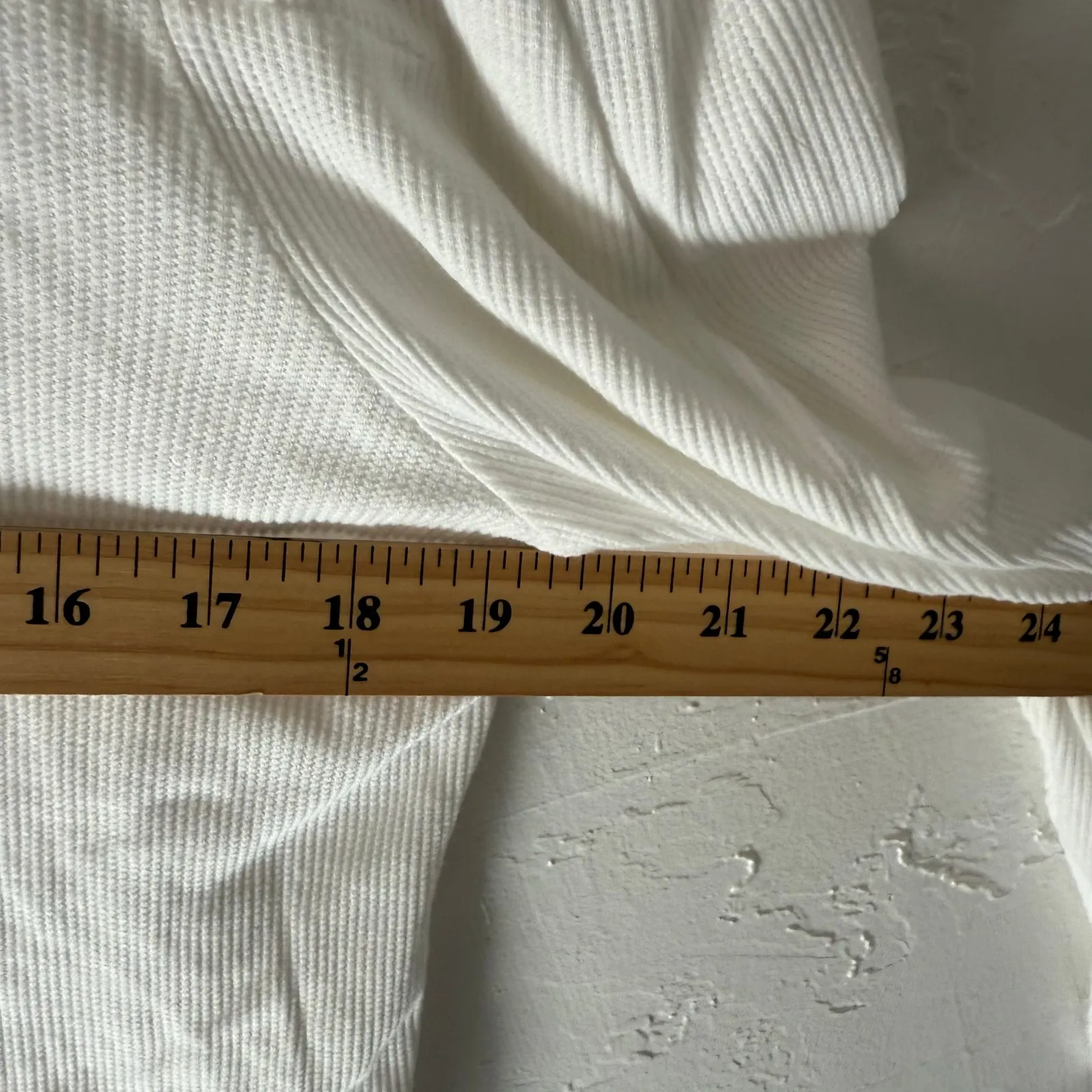 Dear John XL‎ White Waffle Thermal Long Sleeve White Top Peasant Cottage Lagen - Image 8