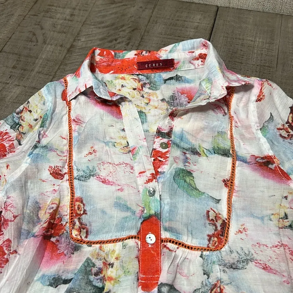 CERES FLORAL PRINT EUC tunic/dress Red - Image 2