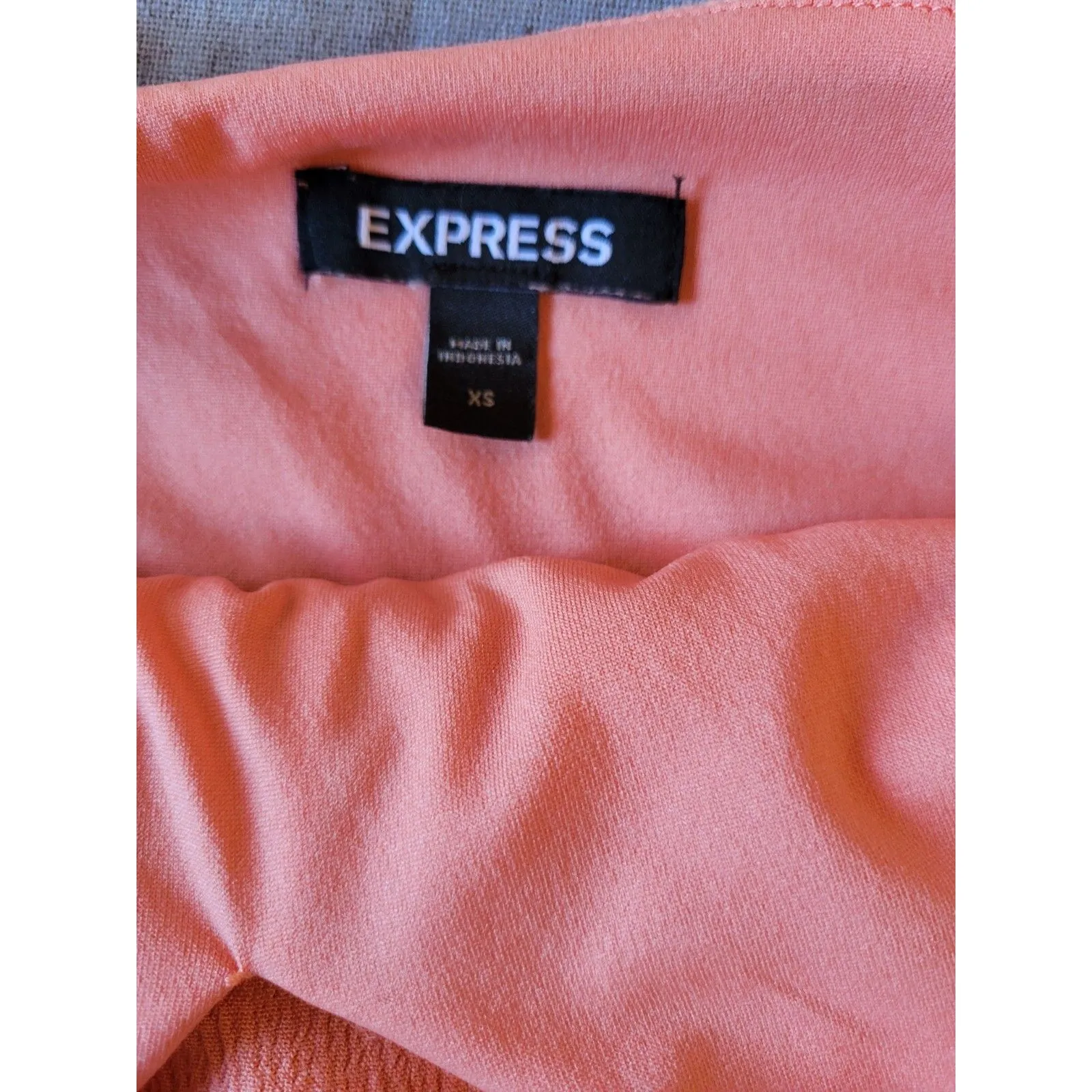 NEW Express Tiered Ruffle Sleeveless Sun Dress - Peach Paisley - Size XS - Image 6