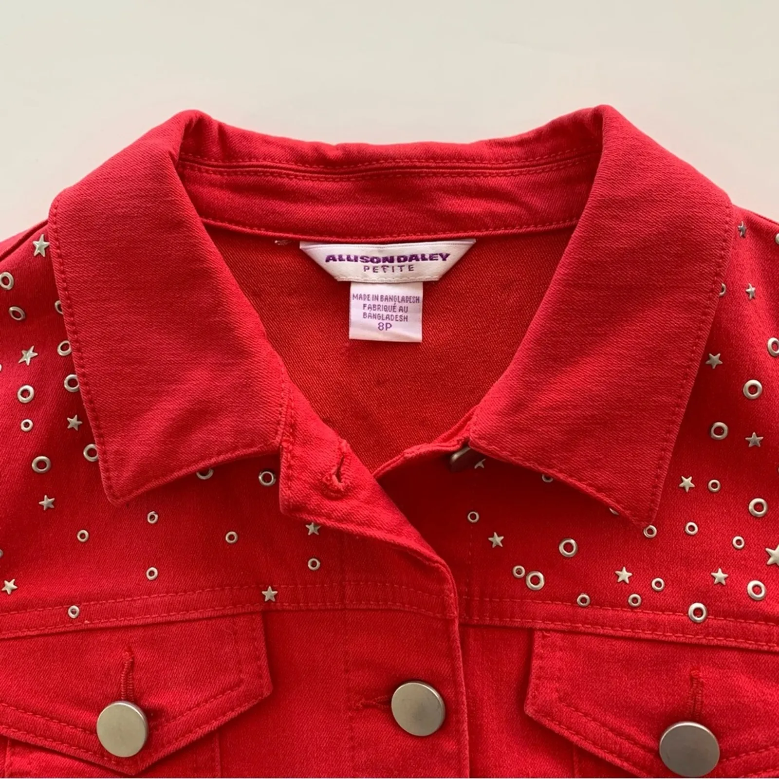 Via Penny Lane Reworked | Backstreet Boys Y2K Graphic Red Star Studded Jacket 8P Size 8 - Image 3