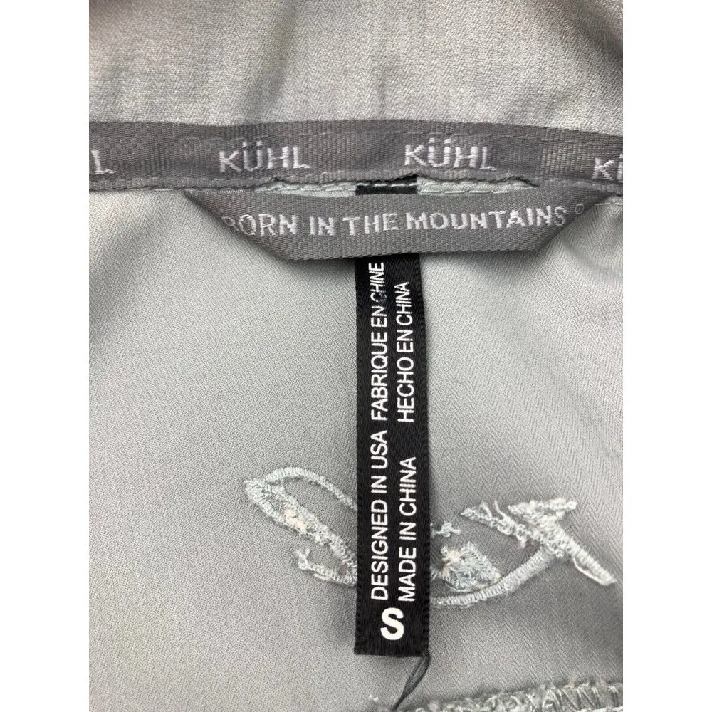 *Kuhl Rekon Jacket Womens Size Small Light Gray Safari Utility Zip Hood Outdoor - Image 7