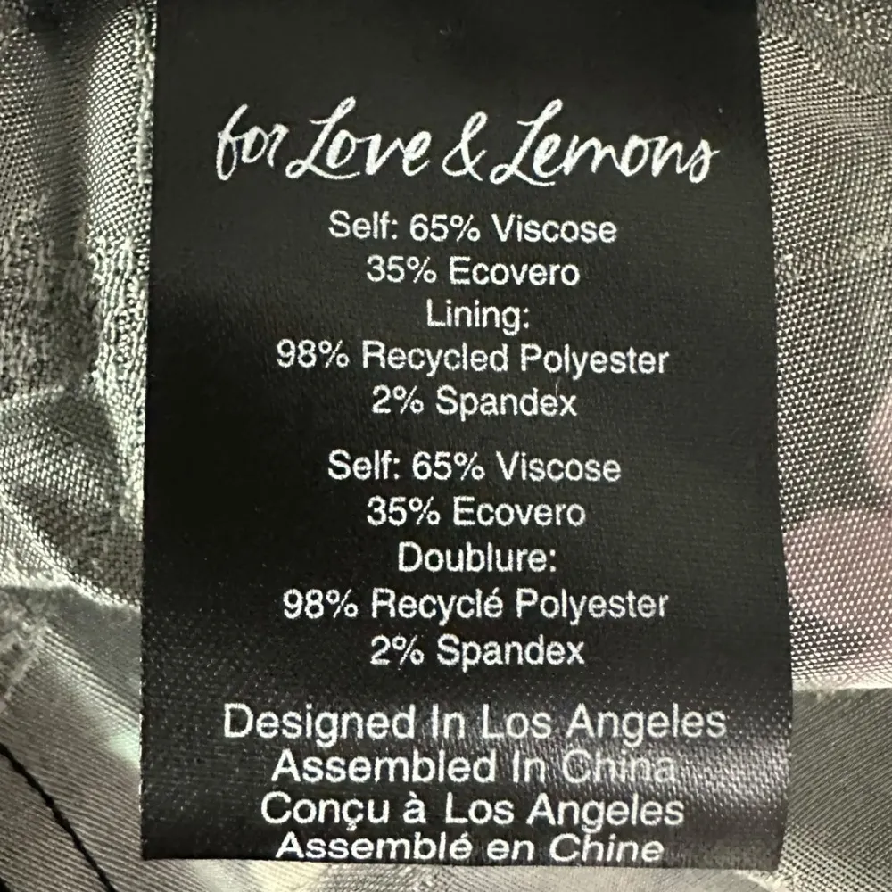 For Love And Lemons Lexy Long Sleeve Mini Dress Black Medium Ruffle Coquette NWT - Image 13