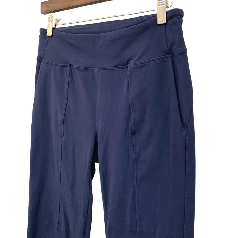 Athleta M cropped navy 7/8 ankle athletic athleisure travel sweat-wicking pants - Image 6