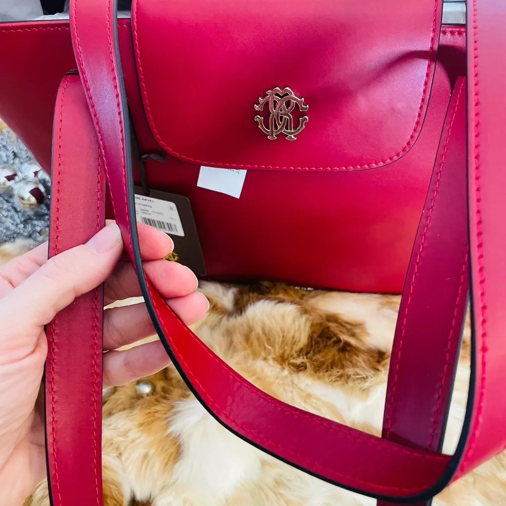 Roberto Cavalli Bold Red Tote NWT - Image 8