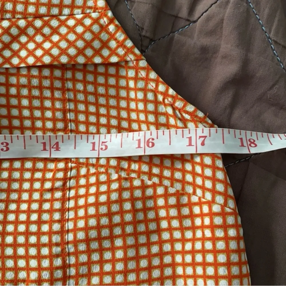 Fossil Burnt Orange Silk Sleeveless Blouse Size 4 - Image 4