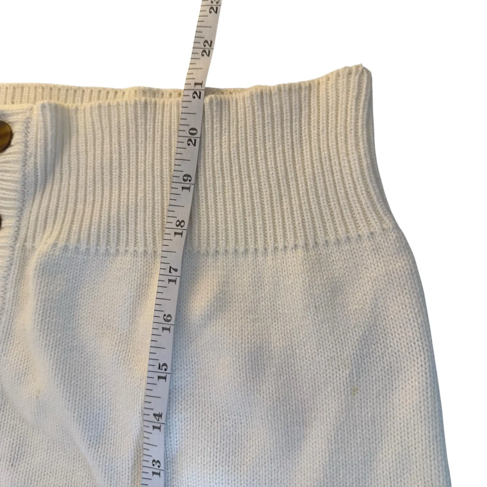 Vtg Liz Sport Varsity Style Ivory Sweater Embroidered Crest Medium Academia - Image 8