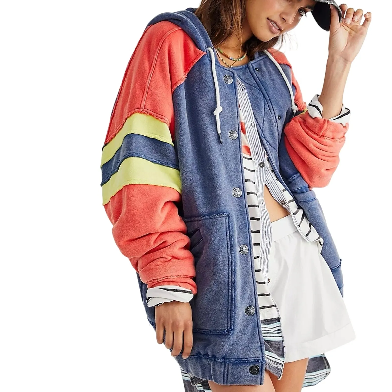 WE THE FREE / FREE PEOPLE Jianna Varsity Bomber Size XS New w/ Tag MSRP $248 SOO - Image 2