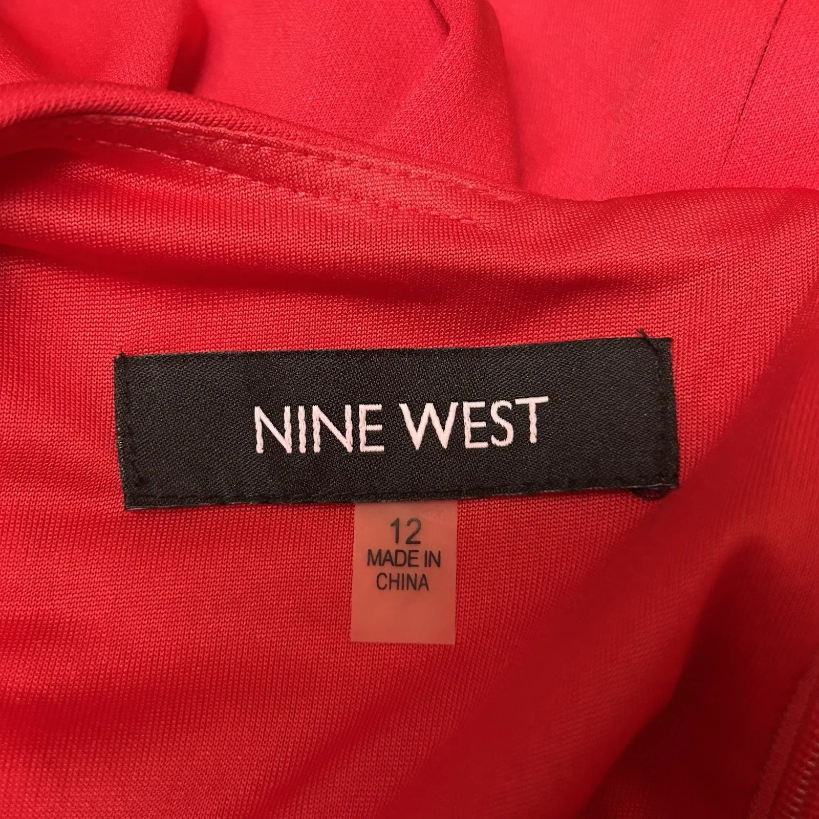 Valentines Day Womens Red Sleeveless Pockets Fit Flare Dress Size 12 Work Career - Image 8