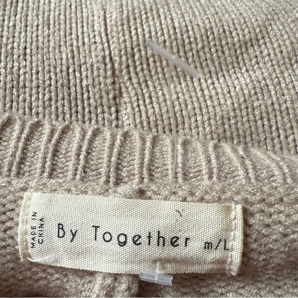 By Together Beige Knit Open Front Cardigan Shrug Size M/L Tan Size M - Image 6
