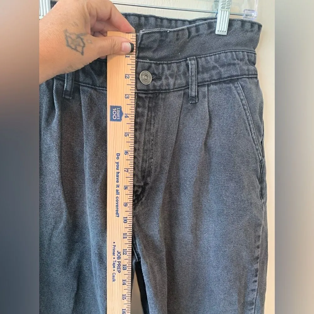 BDG black fold over jeans size 28 - Image 6