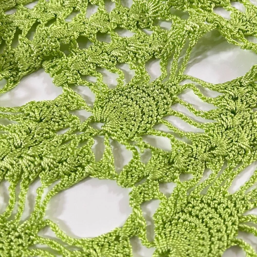 SER.O.YA Allison Crochet‎ Cardigan in Lime Green Size M - Image 14