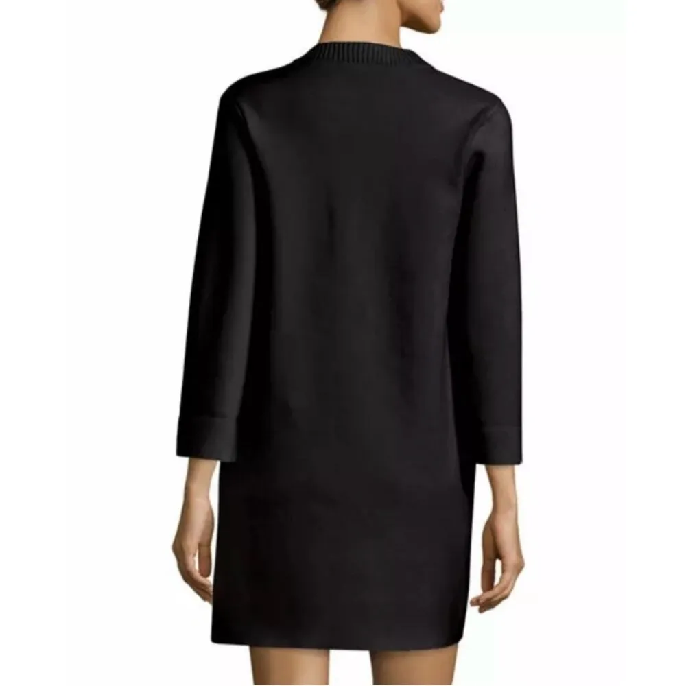 THEORY Patrinelle Lace-Up Merino Wool Blend Black Sweater Dress Size M - Image 5