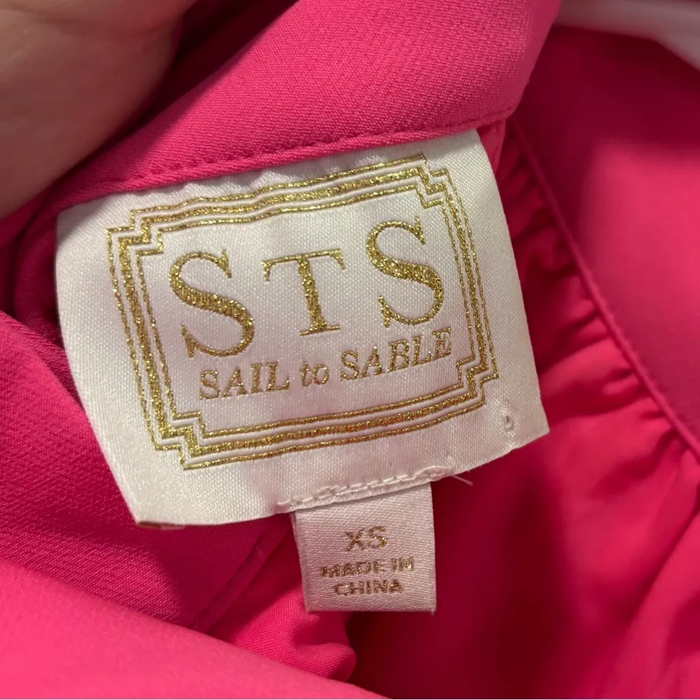 Sail to Sable Hot Pink Mini Cocktail Shift Dress Cowl Neck Preppy Feminine Neon - Image 10