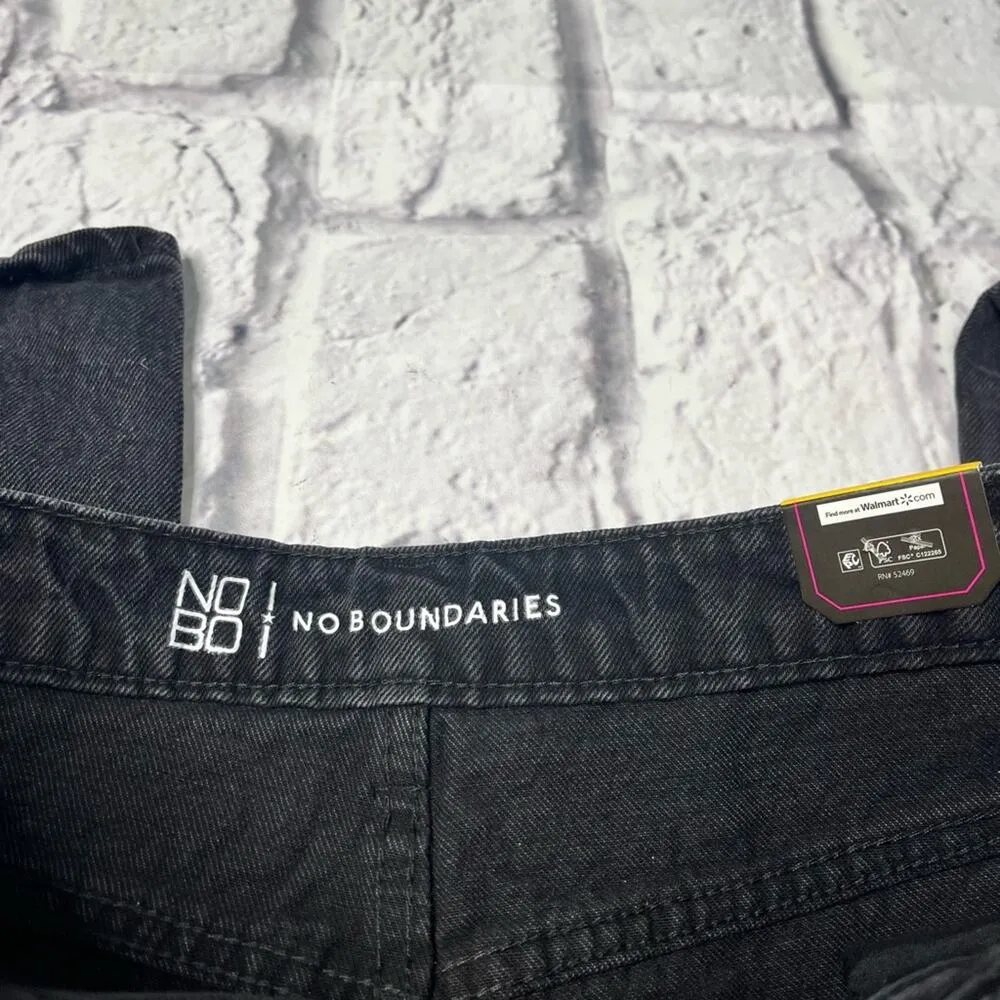 Women’s black distressed denim super high rise relaxed fit jeans new size 11 - Image 3