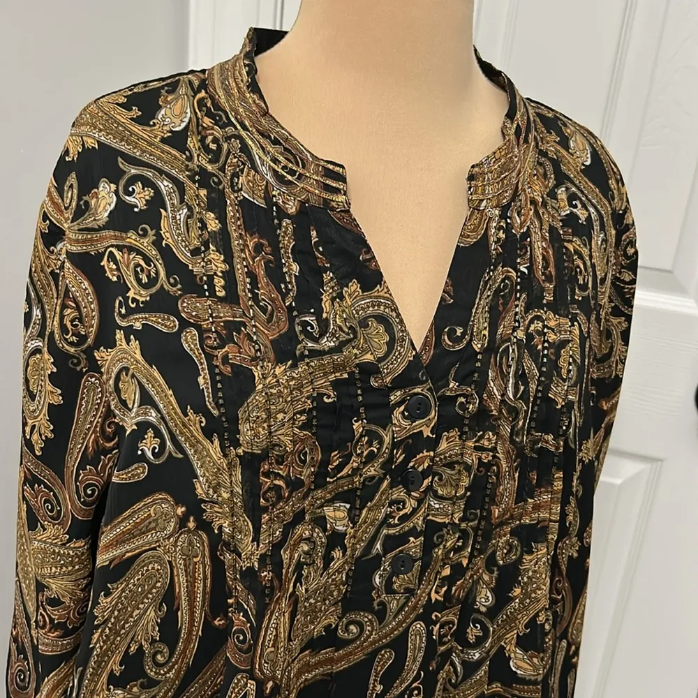 Ulla Popken Paisley Embellished Tunic Black Size undefined - Image 4