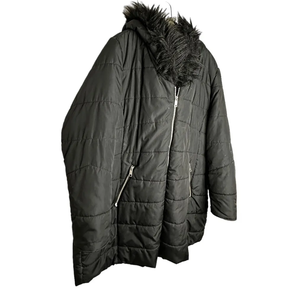 Maralyn & Me‎ Black Hoody Puffer Coat - Image 4