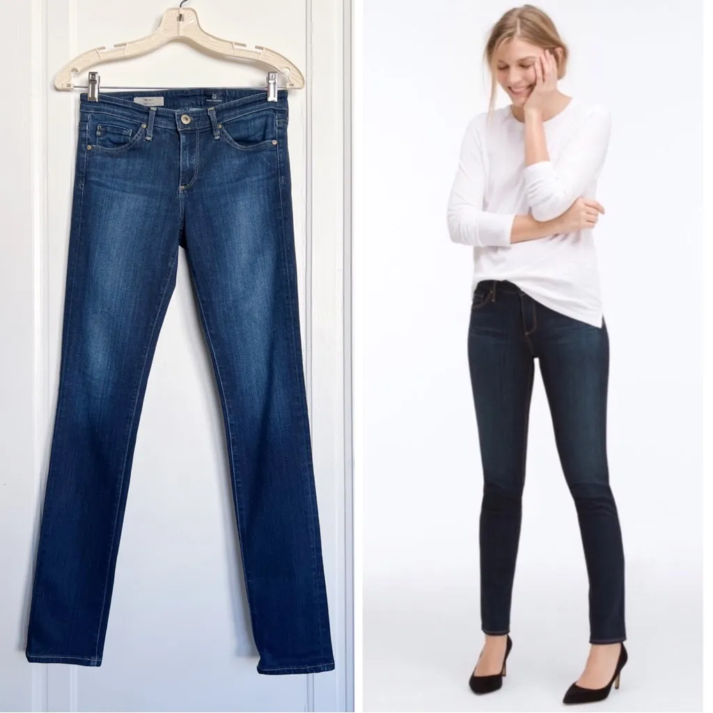 AG • The Stilt Cigarette Jean skinny slim leg Midnight Swim dark wash stretch - Image 2