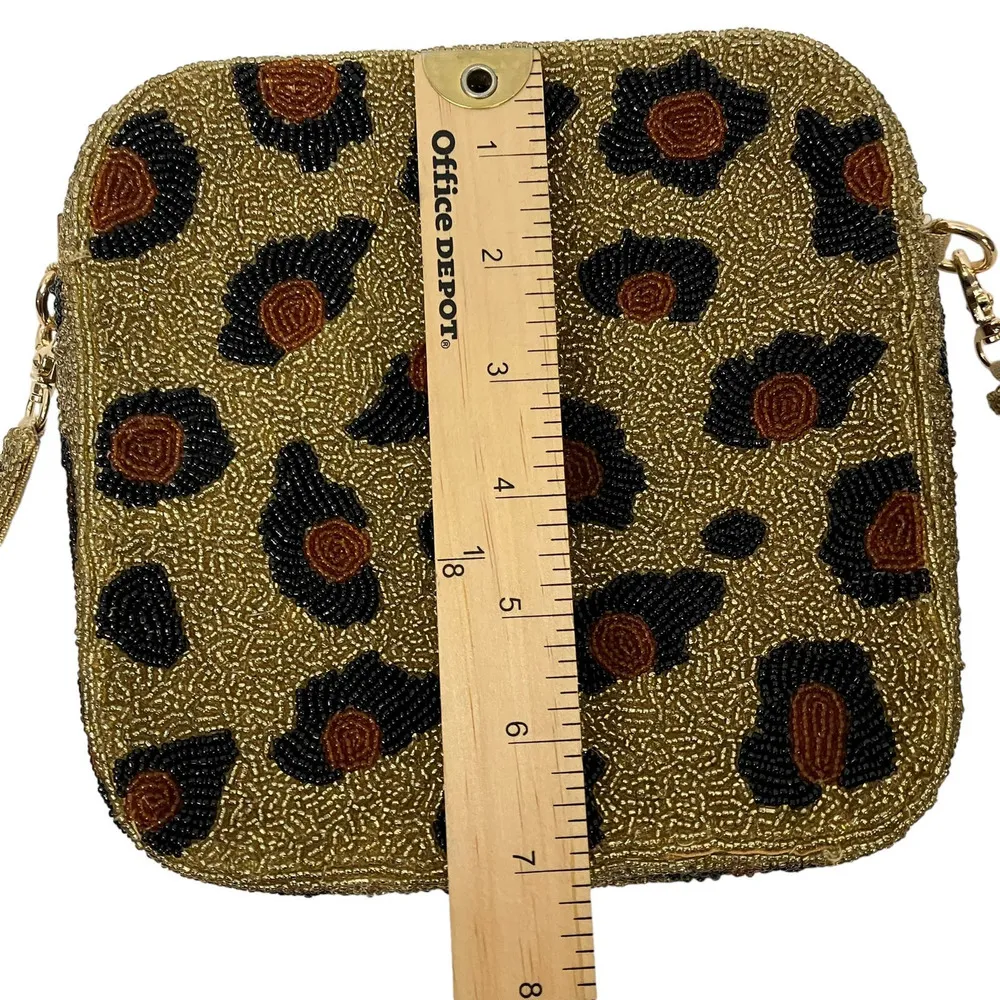 Treasure Jewels Leopard Beaded Box Crossbody Bag - Image 7