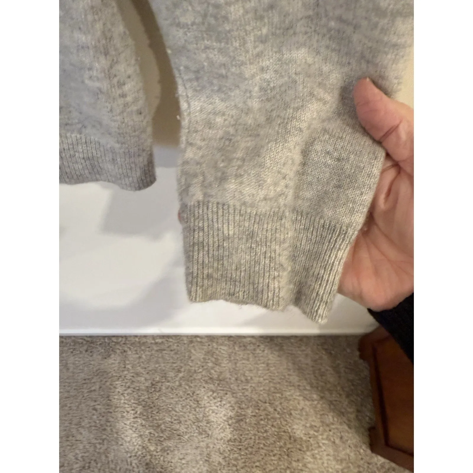 Charter Club Women’s Cashmere Luxury Gray Crew Neck Sweater XL Classic Minimal - Image 3