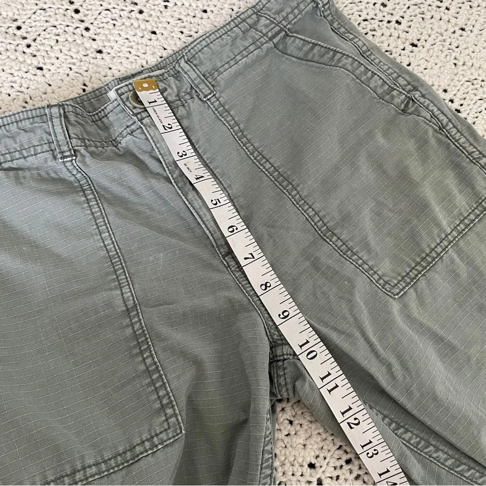 Anthropologie Jennie Ripstop High Rise Cargo Cotton Pants Green (Size 28) Cotton - Image 7