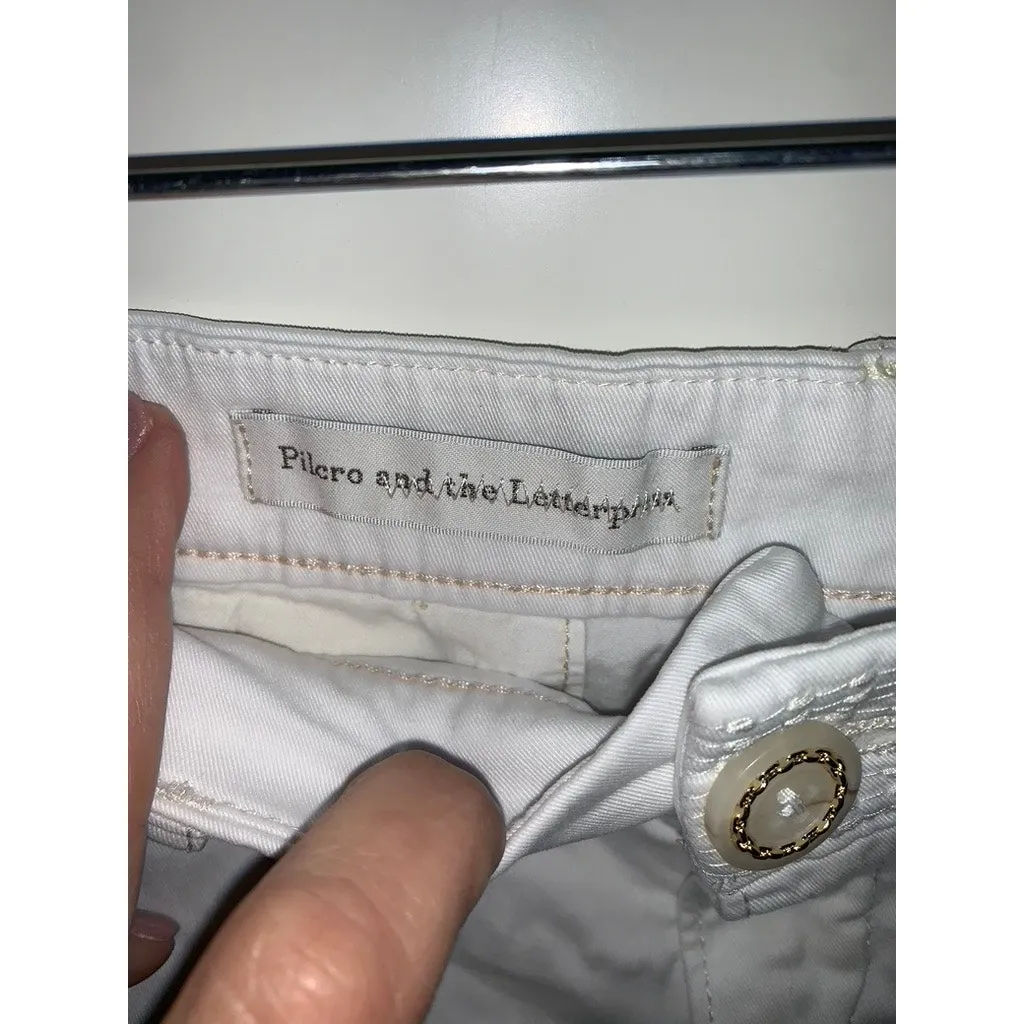 Pilcro & The Letterpress Women's White Bermuda Shorts Size 28 Casual Summer - Image 3