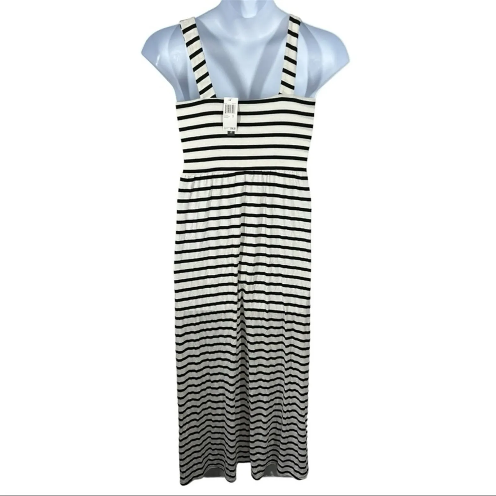 Chelsea & Theodore Black White Striped Maxi Dress Small NWT Summer Sundress - Image 6