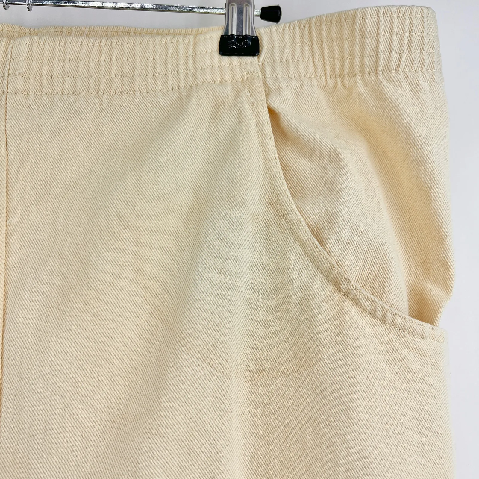 American VINTAGE US 18 80's Plus Size Yellow Mom Jeans Tapered Leg Cascade Blues - Image 5