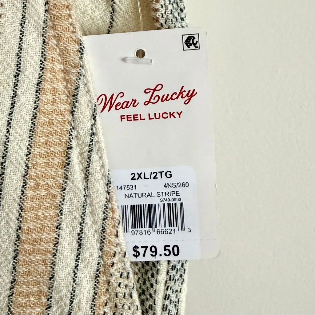 Lucky Brand Paperbag Striped Shorts Womens 2XL - Image 5