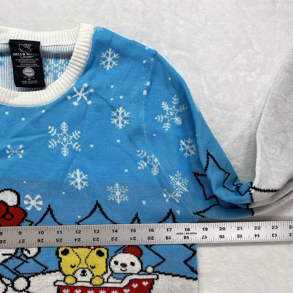 Sanrio Hello Kitty Sweater Junior M New with flaw Christmas winter holiday - Image 2