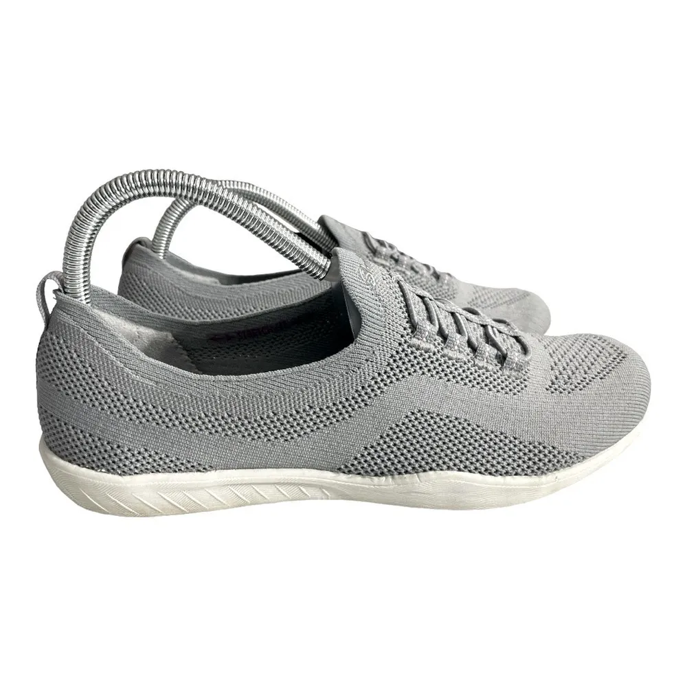 Skechers Newbury St Every Angle Grey Stretch Sz.8 wide Fit Slip On Sneakers - Image 3