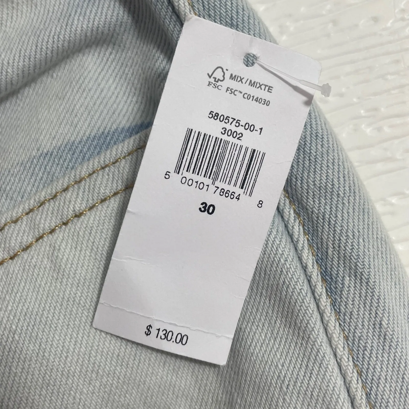 NWT‎ Banana Republic Mid Rise Loose Stovepipe Jeans Light Wash Denim Size 30 - Image 5