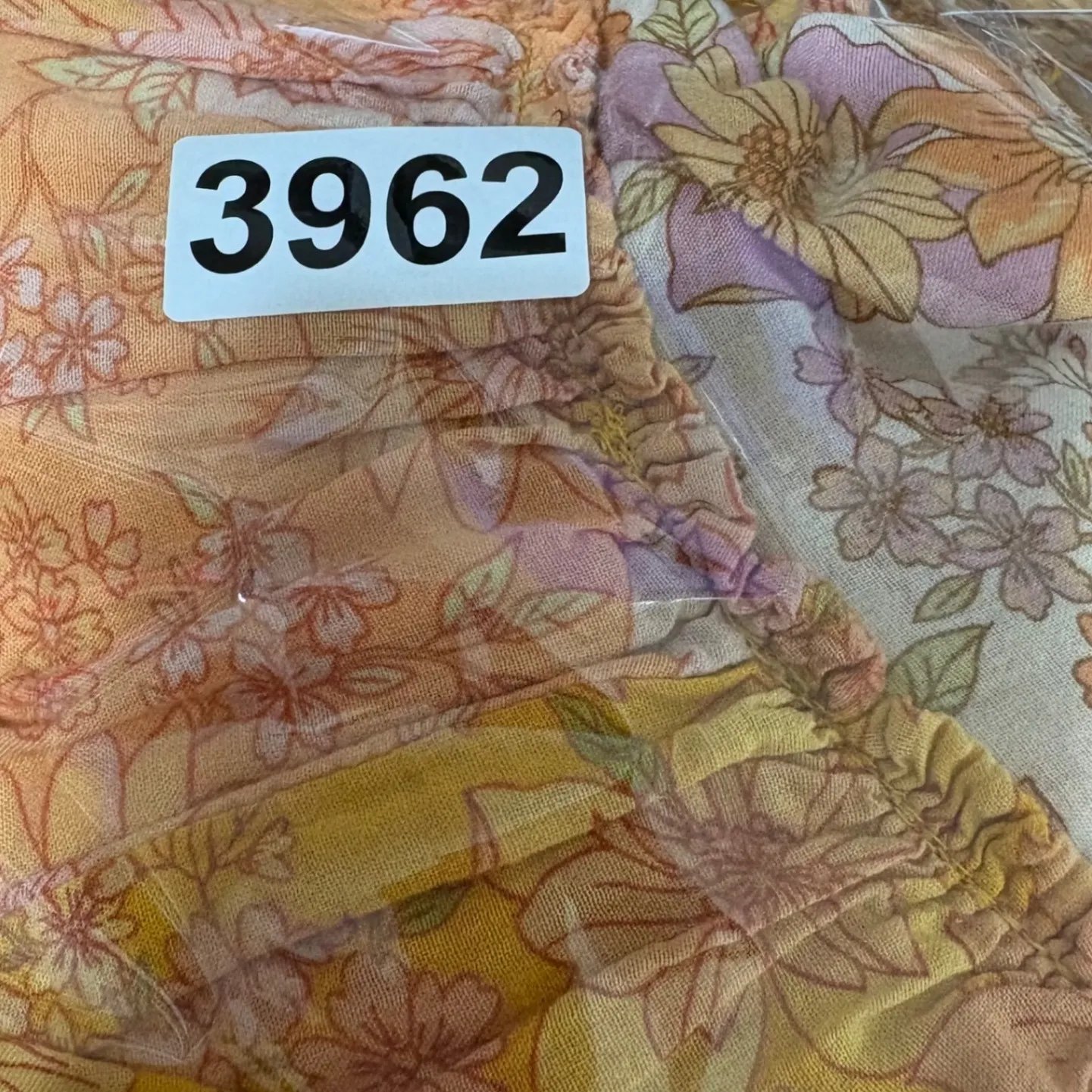 American Eagle Boho Babydoll Dress S Orange Pink Floral‎ Y2K Peasant Cottagecore Yellow - Image 6