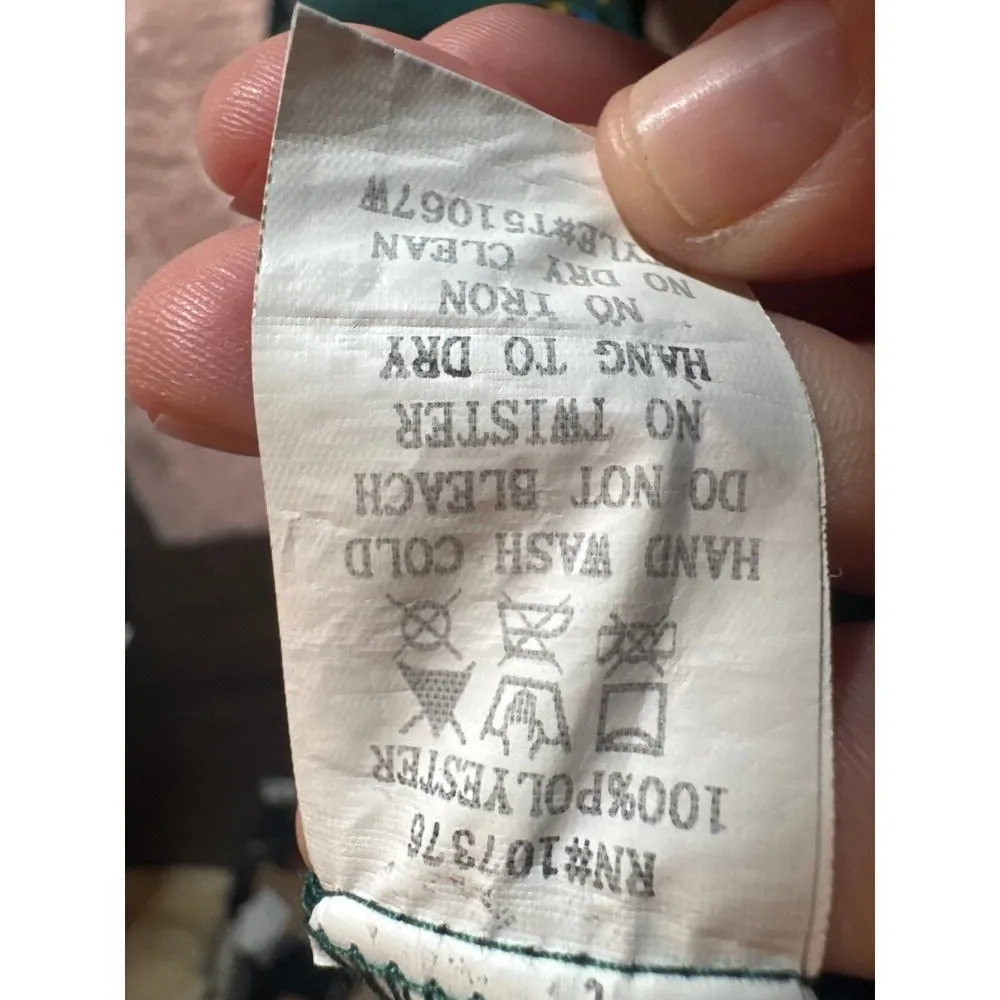 Available by Angela Fashion Green Floral Blouse Women’s Large - Image 7