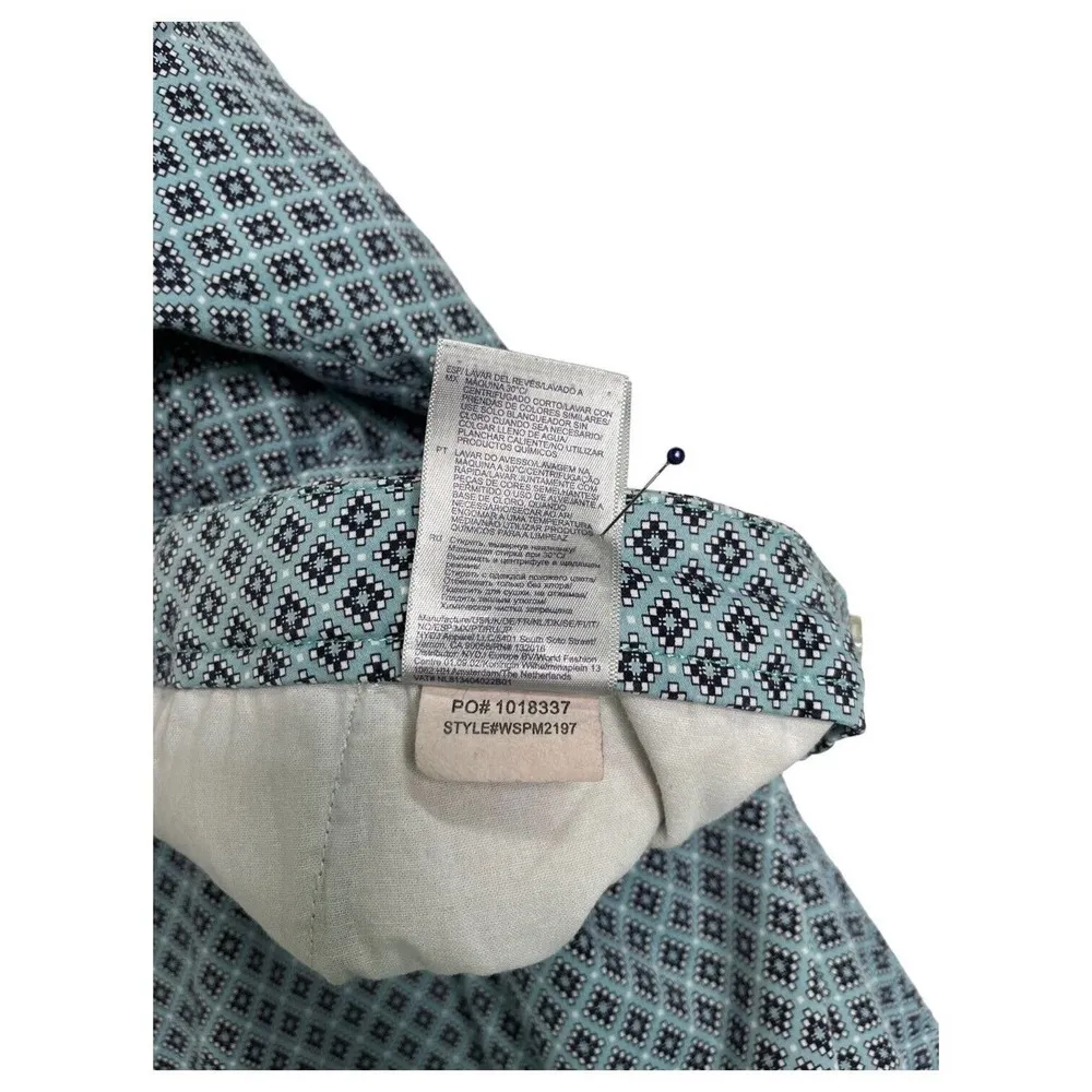 NYDJ Pants Womens 20W Everyday Trouser Capri Lift Tuck Technology Geometric Blue - Image 11