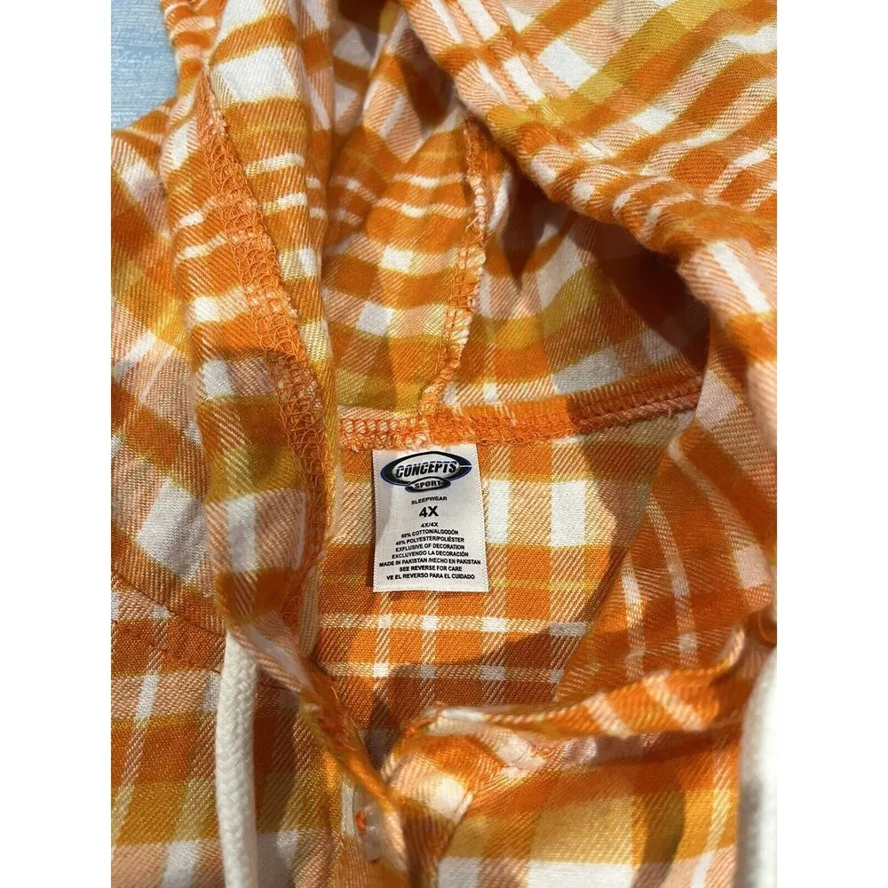 Concepts sleepwear women's 4X henly hooded shirt Tennessee Volunteers Orange - Image 7