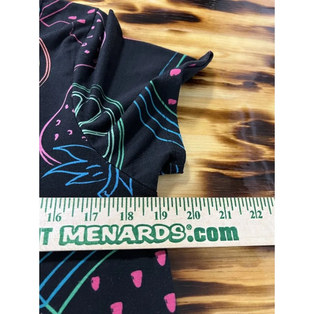 Lularoe Fruit Size Large Classic T Shirt  Neon Print Preppy Beach Travel‎ Women - Image 4