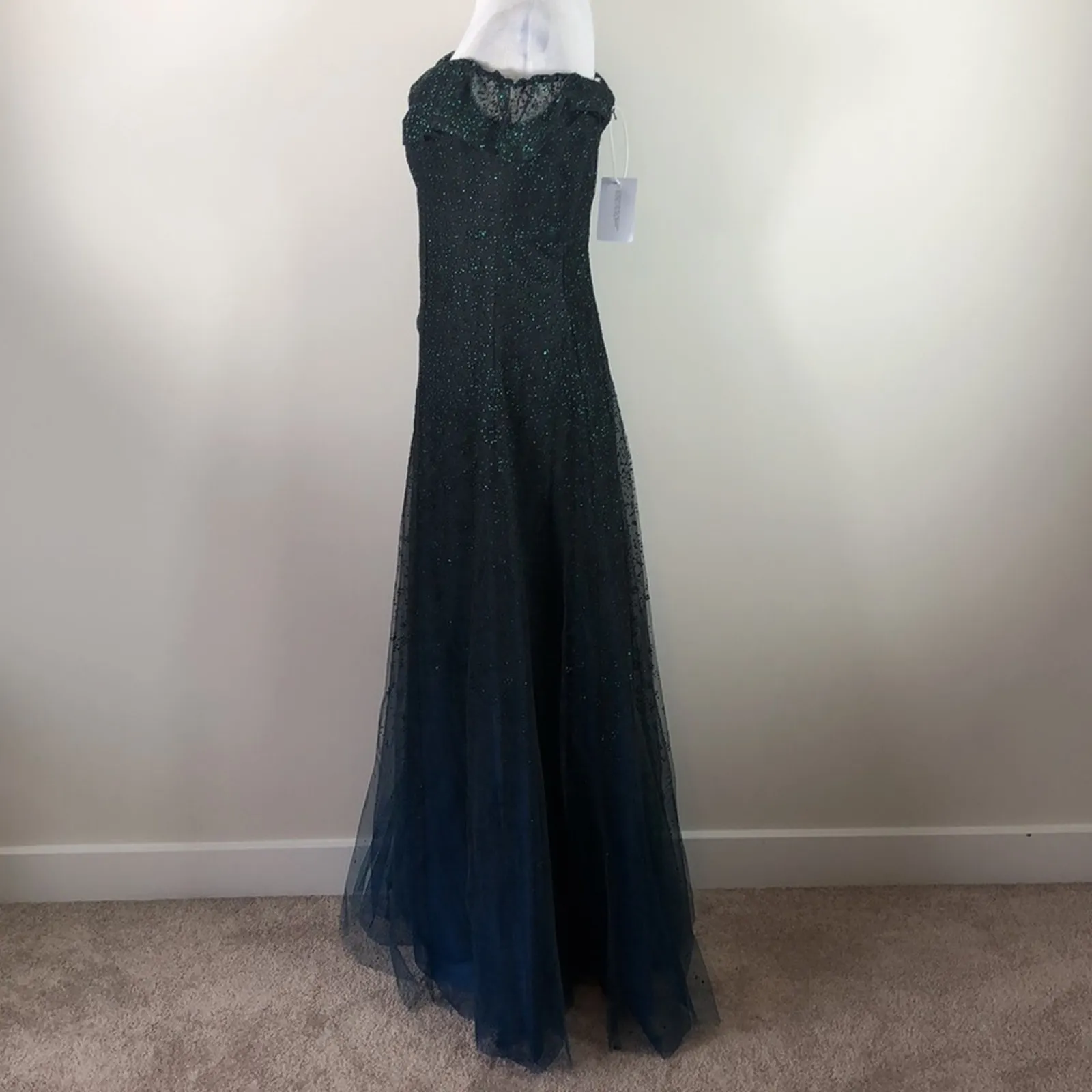 Marchesa Notte Off Shoulder Ombré Dress Blue Size 4 NWT - Image 9