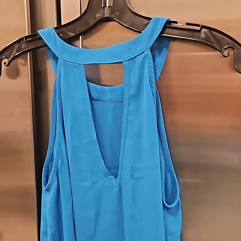 💕VERONICA M💕 Sleeveless Halter Top ~ Blue Small S NWOT - Image 4