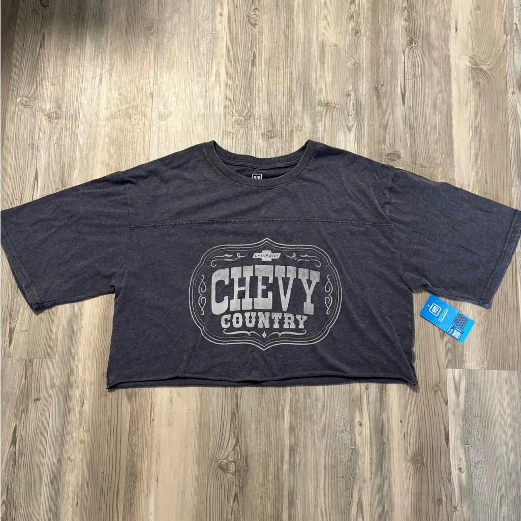 Chevy Country Gray Crop Top Size Large NWT - Image 6