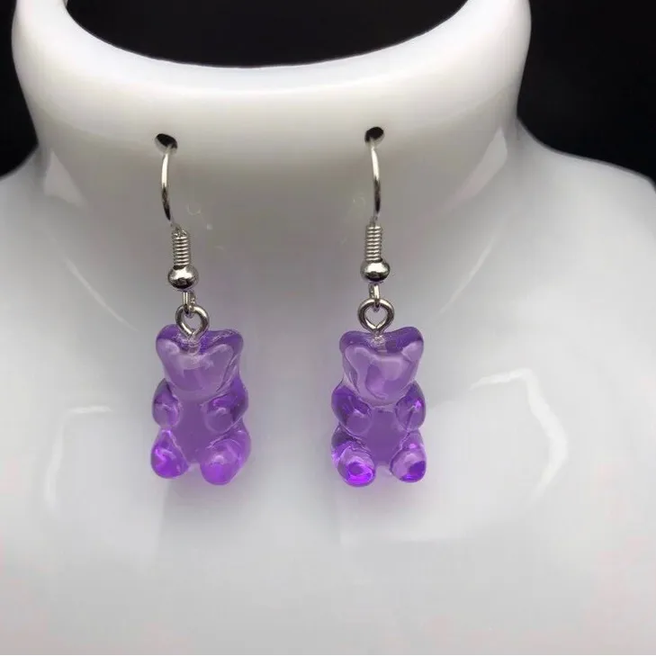 Purple Teddy Bear / Gummy Bear Jewelry Set - Image 3