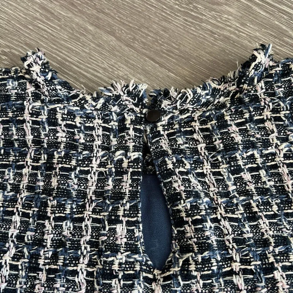 Ann Taylor Factory Top Womens Small Tweed Short Sleeve Multicolor - Image 10